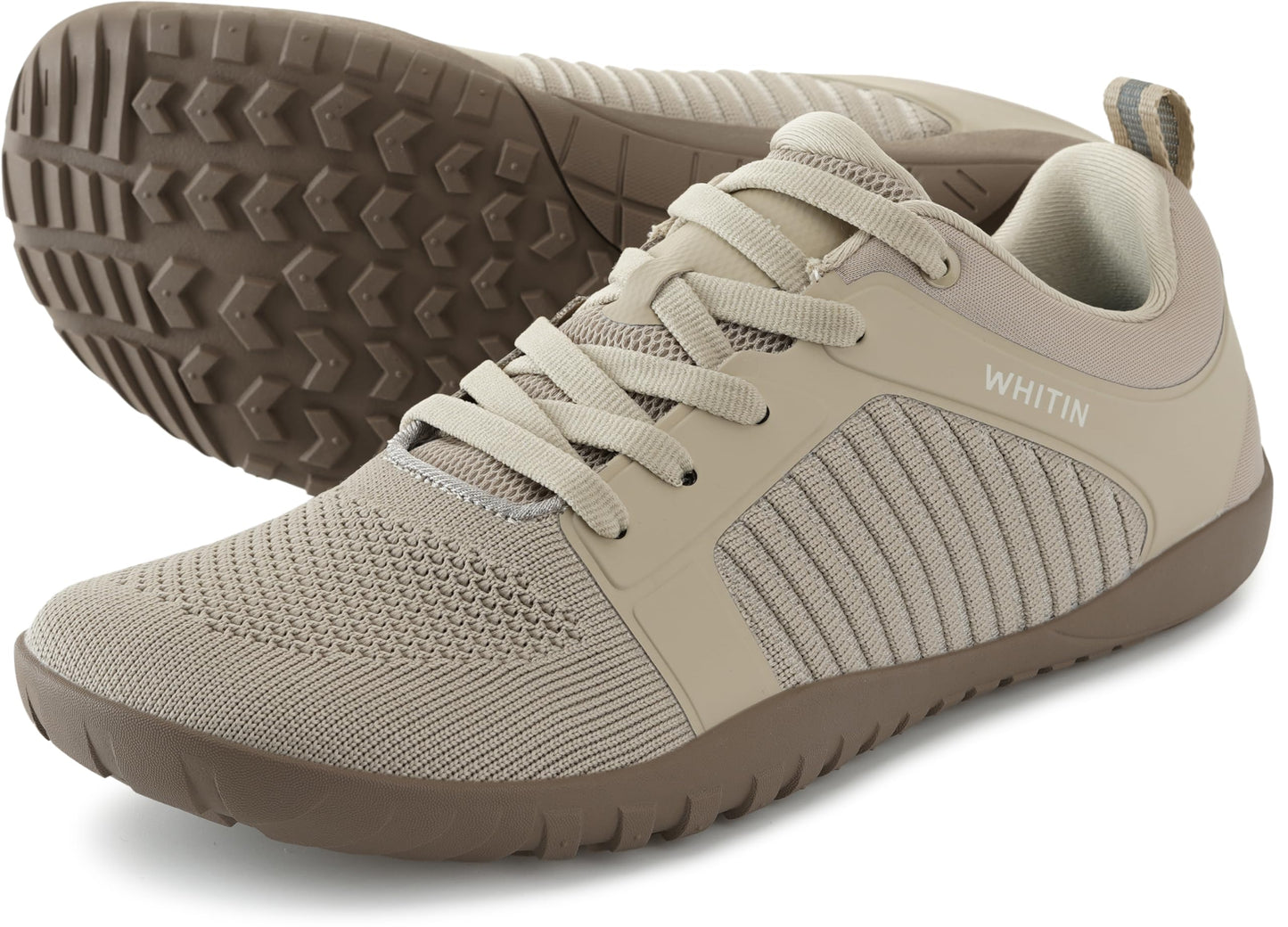 WHITIN Women's Wide Trail Running Shoes Barefoot Minimalist Sneakers Zero Drop Size 10 Cross Training Walking Hiking Fitness Lightweight Khaki 41