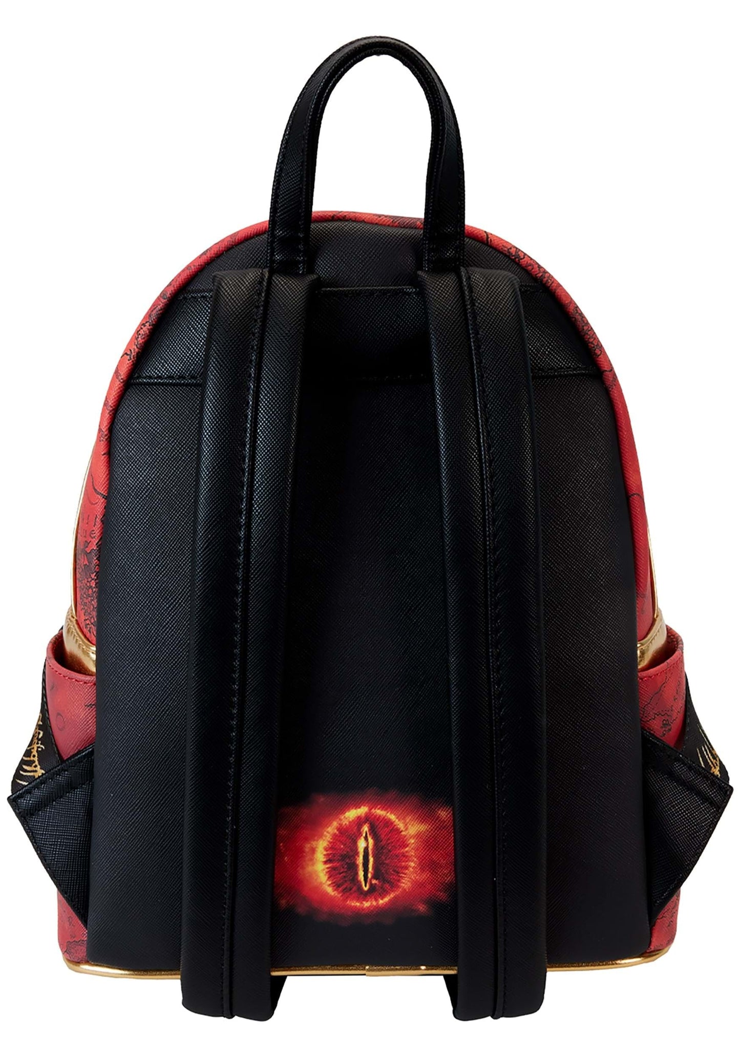 Loungefly WB Lord of The Rings The One Ring Mini Backpack | Red Map of Middle Earth Adult Fashion Bag Standard