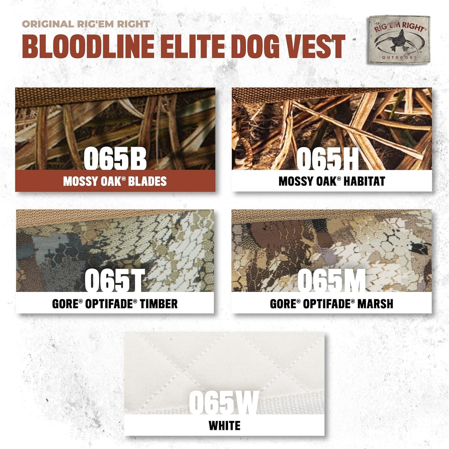 Rig'Em Right Waterfowl Bloodline Elite Dog Vest for Duck Hunting with Ultra Comfortable 3mm Neoprene 3-Layer Construction, Flotation Foam, Heavy-Duty Canvas, and More (Optifade Marsh, L)