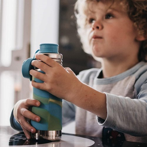Pura Sport Big Mouth Silicone Sport Straw Top - Leak & Spill-Proof, Plastic-Free, MadeSafe Certified, Medical-Grade Silicone - Fits All Sport Bottles – Moss Straw