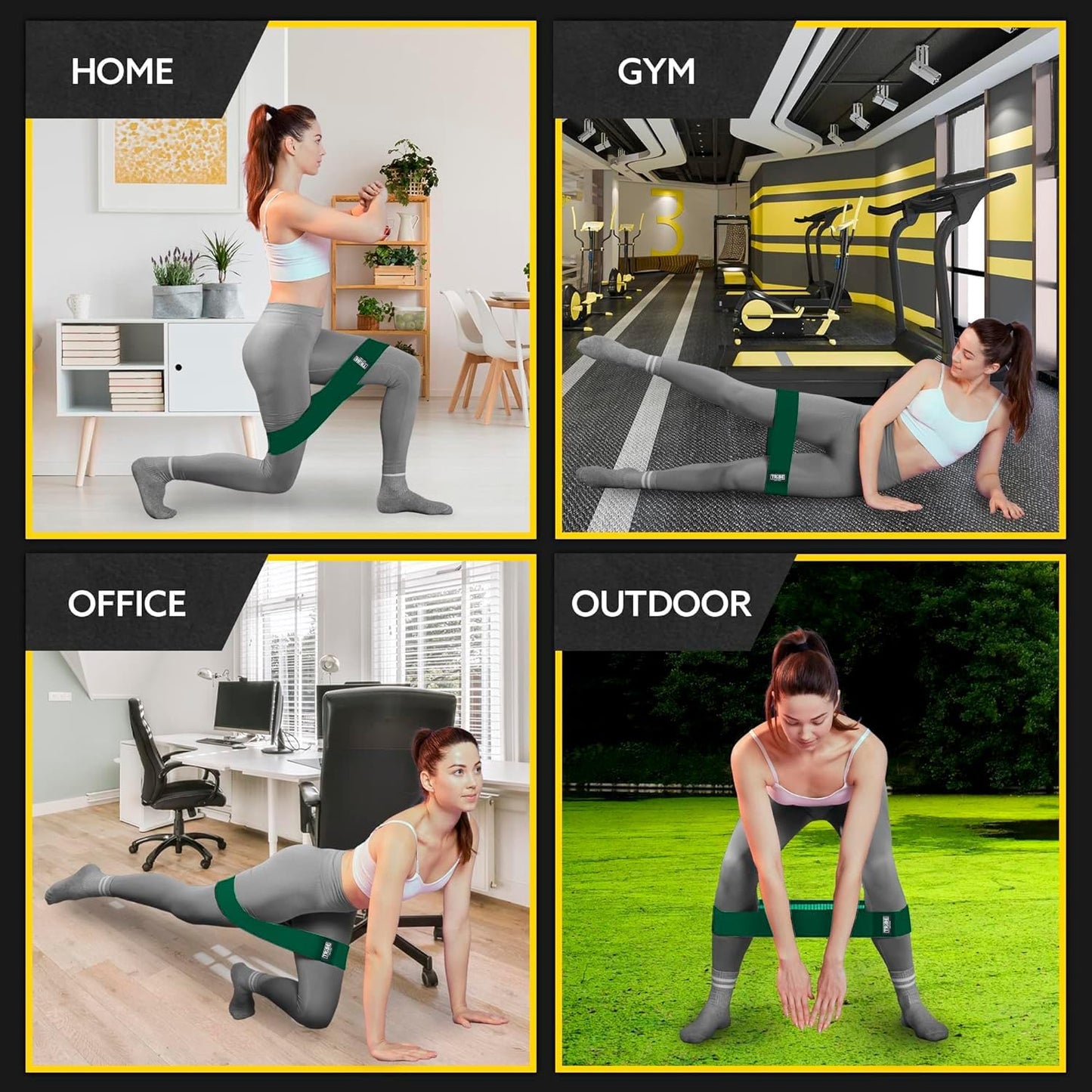 Fabric Resistance Bands for Legs - Workout Bands Resistance Bands for Men and Women - Booty Bands for Working Out - Exercise Bands Resistance Bands Set - Elastic Bands for Exercise