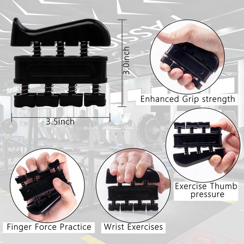 Xzyppci Grip Strength Trainer (8 Pack),Hand Grip Strengthener,Forearm Strengthener,Adjustable Resistance Hand Gripper,Finger Exerciser,Forearm Workout for Muscle Building