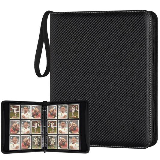 GERMUN 9 Pocket Card Binder, Premium Zip Trading Card Binder, 720 Double Sided Pocket PU Collection Binder, Collector Album, Card Folder for MTG, TCG, Sports Cards, (Black)