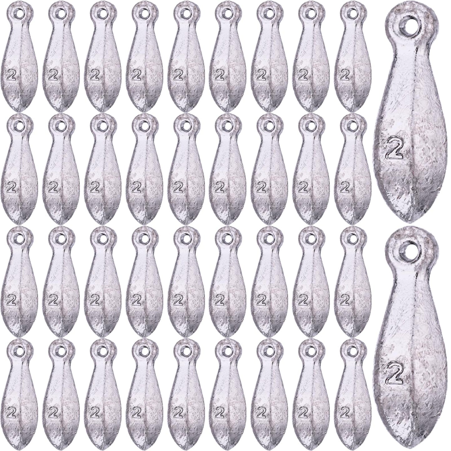 Glimin 72 Pcs Bank Sinker Fishing Weights Sinkers Bank Weights for Ocean Saltwater Freshwater Surf Bass Catfishing Fishing Casting Gear Tackle(2 oz)