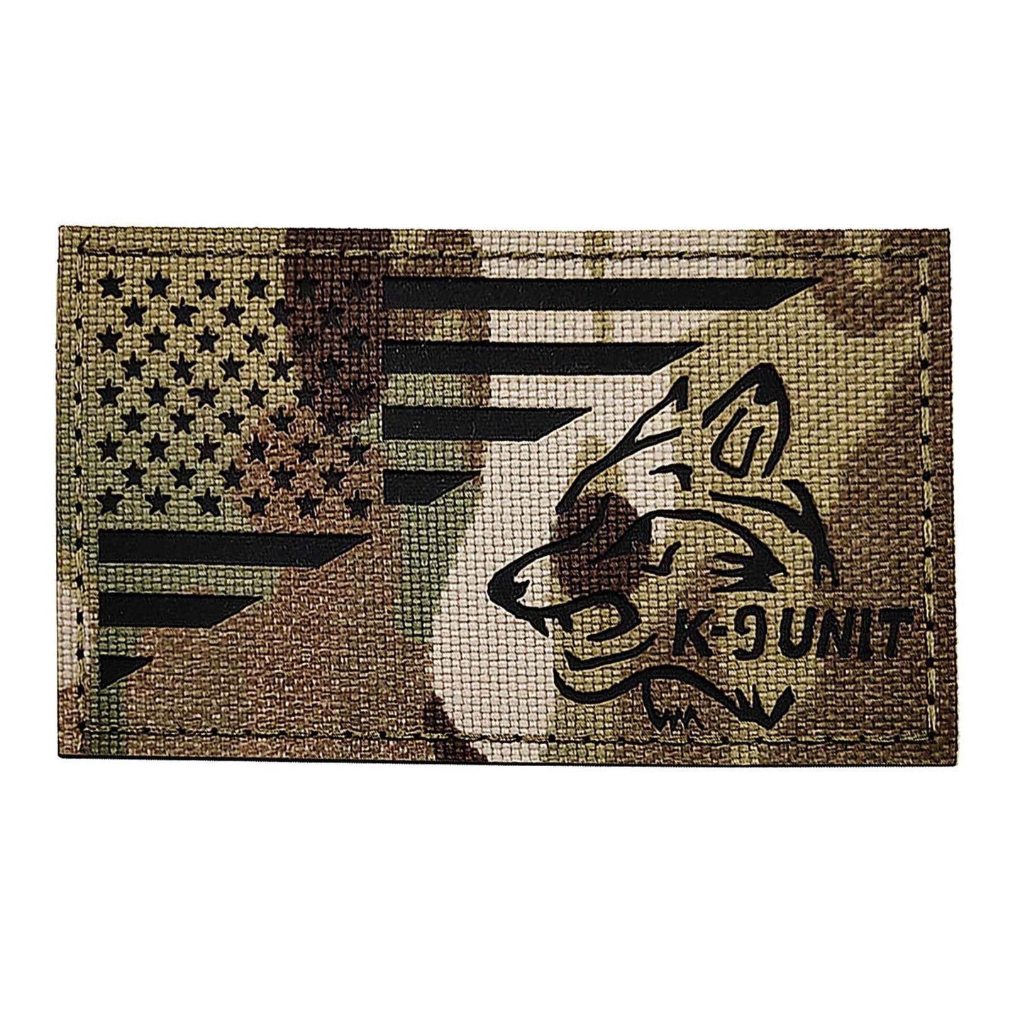 IR Infrared K9 Dog Patch, Camouflage Reflective Wolf Military Morale Patch for Tactical Vest Jacket Bags Backpacks