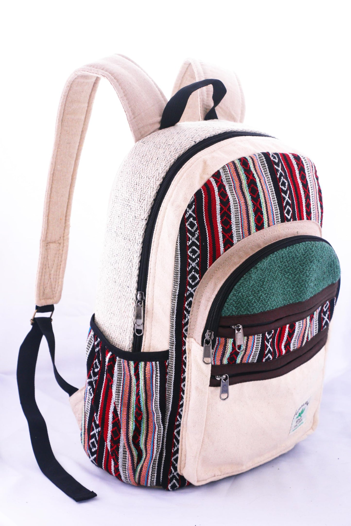 Anitya Hemp Backpack, Multi-Functional Pockets, Eco-Friendly, Unisex, Hiking Daypack, Durable Rucksack (AHLB08)