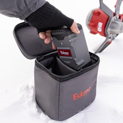 Eskimo® Battery Bag, Interior Pockets, 2 Batteries, Waterproof, Multiple Pockets, Compact Design, 46080