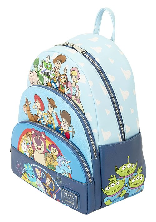 Loungefly Pixar Toy Story Movie Collab Triple Pocket Mini Backpack Bags Standard