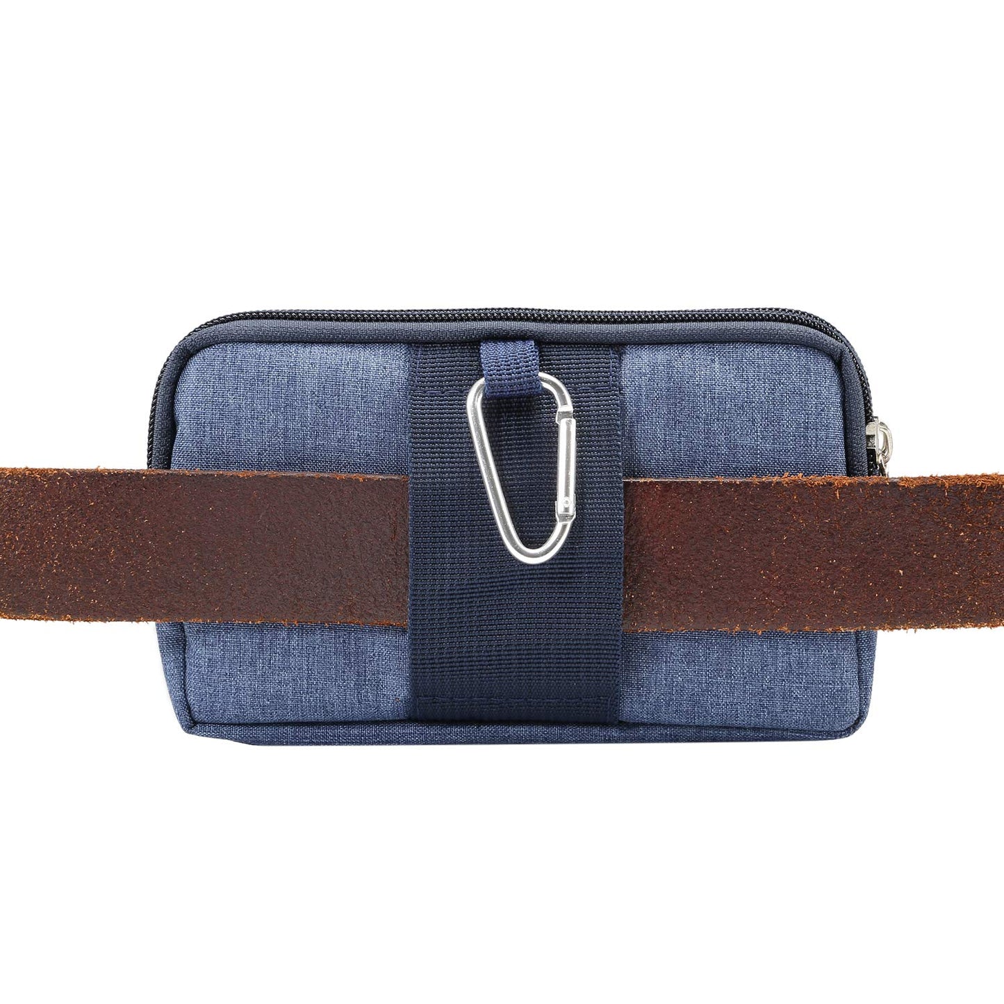 Vertical Cell Phone Waist Bag Mens, Mobile Phone Belt Pocket with Clip, Universal Mens Mobile Phone Belt Clip Holder Smartphone Waist Pouch Fanny Pack Protective Wallet with Carabiner Belt Loop