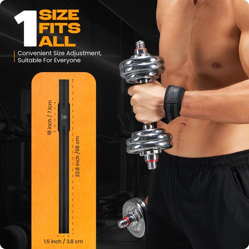 Special Essentials Wrist Straps for Weightlifting - Premium Padded Neoprene with Anti Slip Silicone Grip - Gym Lifting Straps Ideal for Men and Women - Enhances Bodybuilding & Powerlifting