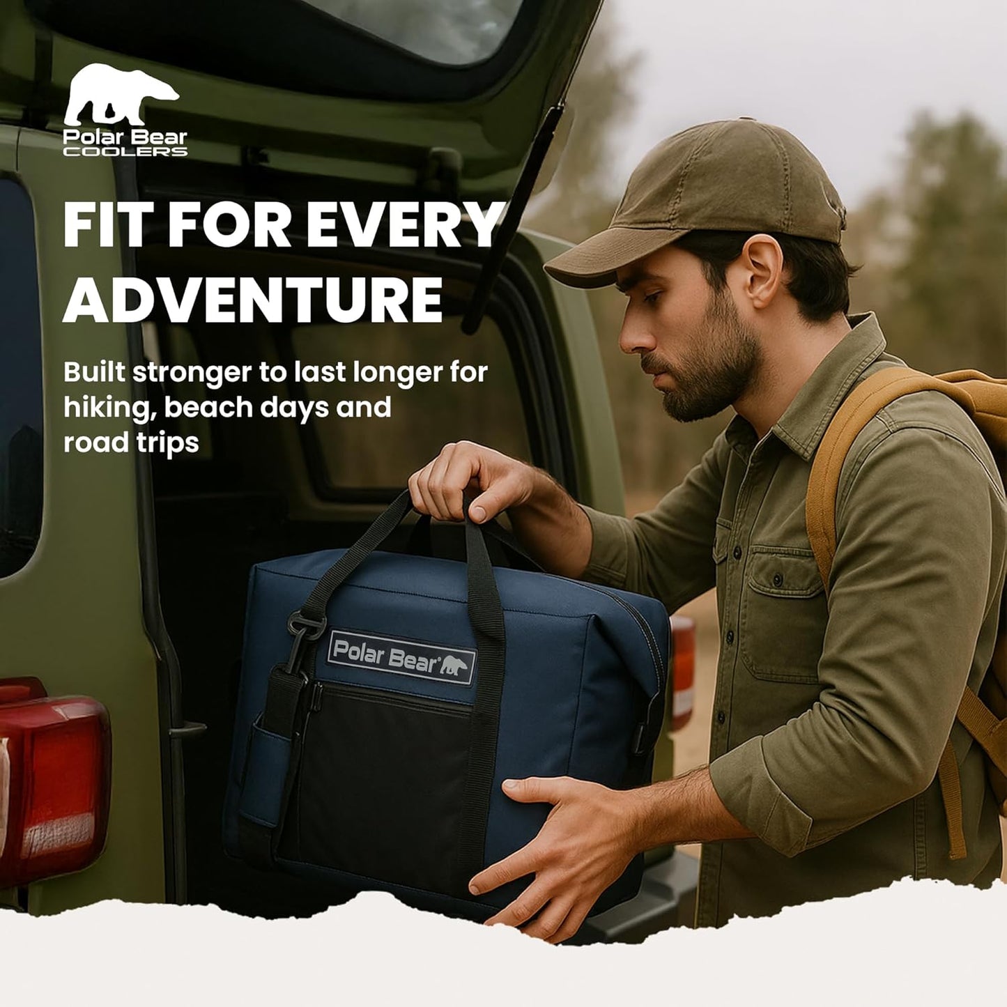 Polar Bear Coolers - Original Nylon Soft Cooler Bag - Insulated Leak Proof Beach Cooler Bag, Small Thermal Bags for Travel - Heavy Duty & Portable - Sweat Proof Picnic Carrier