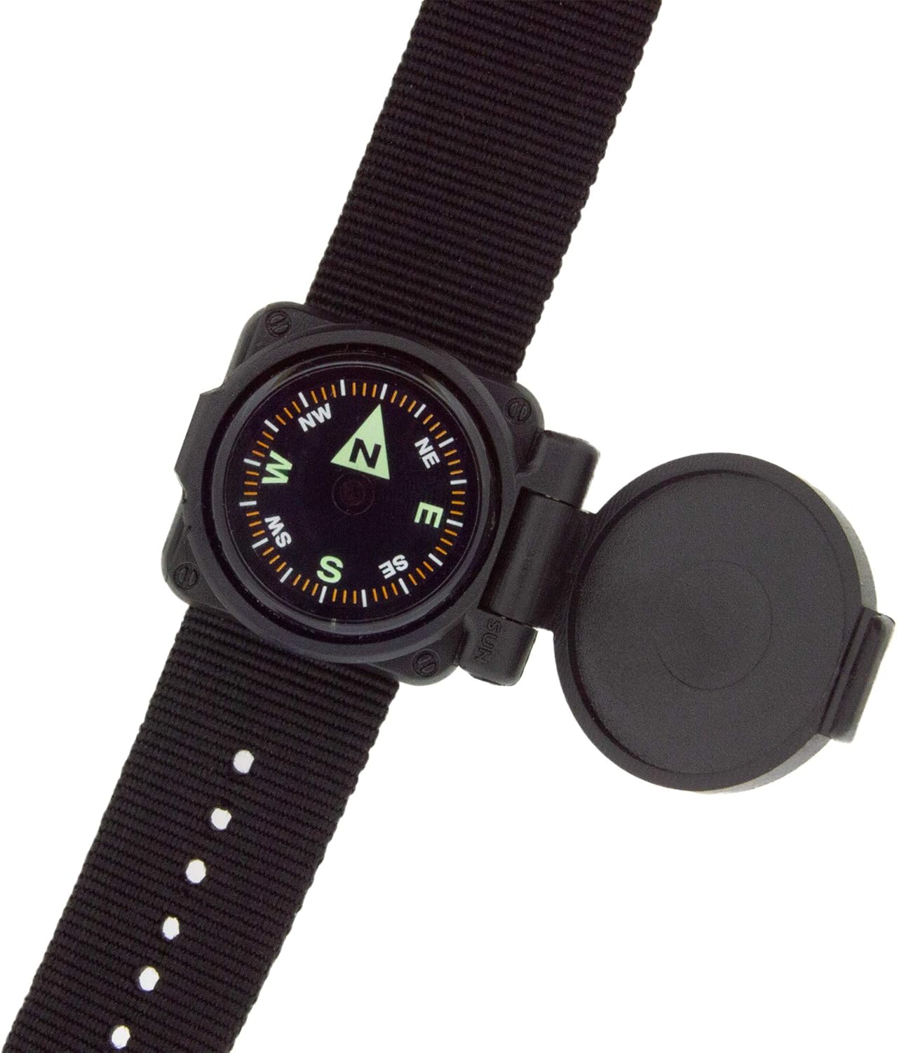 Sun Company ArmArmour 1 - Shielded Wrist Compass with Rugged Tactical Strap | Compass with Cover and Zulu Strap
