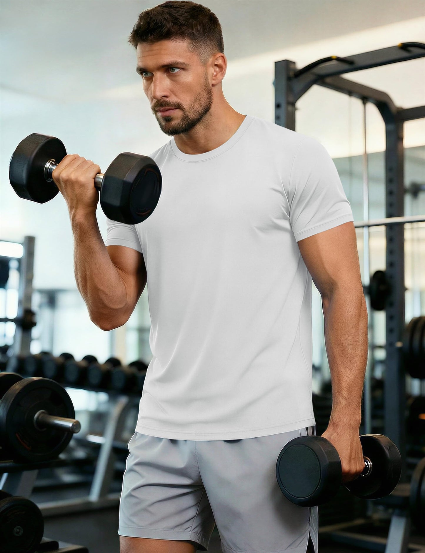 T Shirts for Men Dry Fit Hiking T-Shirt UPF 50+ UV Fishing Short Sleeve Shirts for Gym Workout Running