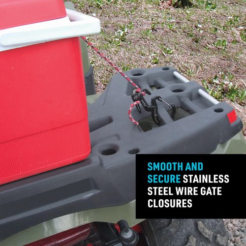 Nite Ize Figure 9 Carabiner Rope Tightener - Heavy-Duty Carabiner Clip - Cord & Rope Tightener with Wire Gate - Carabiner Camping Accessories & Tent Essentials - Large, Black (3 Pack)