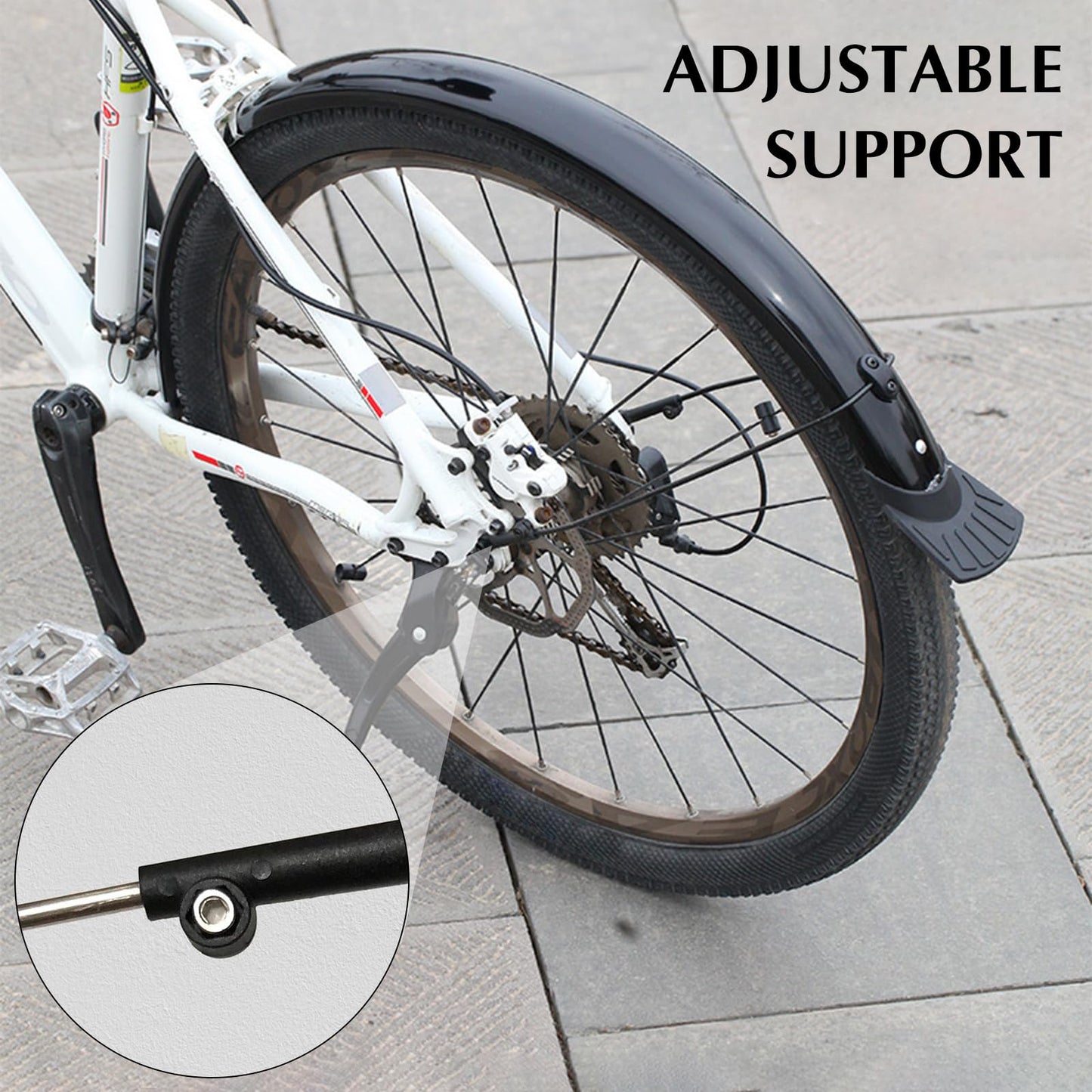 AGLOO 12pcs Bike Fenders Support Extension Sleeve for 20/24/26inches Fenders - Installation Rack Accessories for Bicycle Mud Guard Connecting Stem Rod