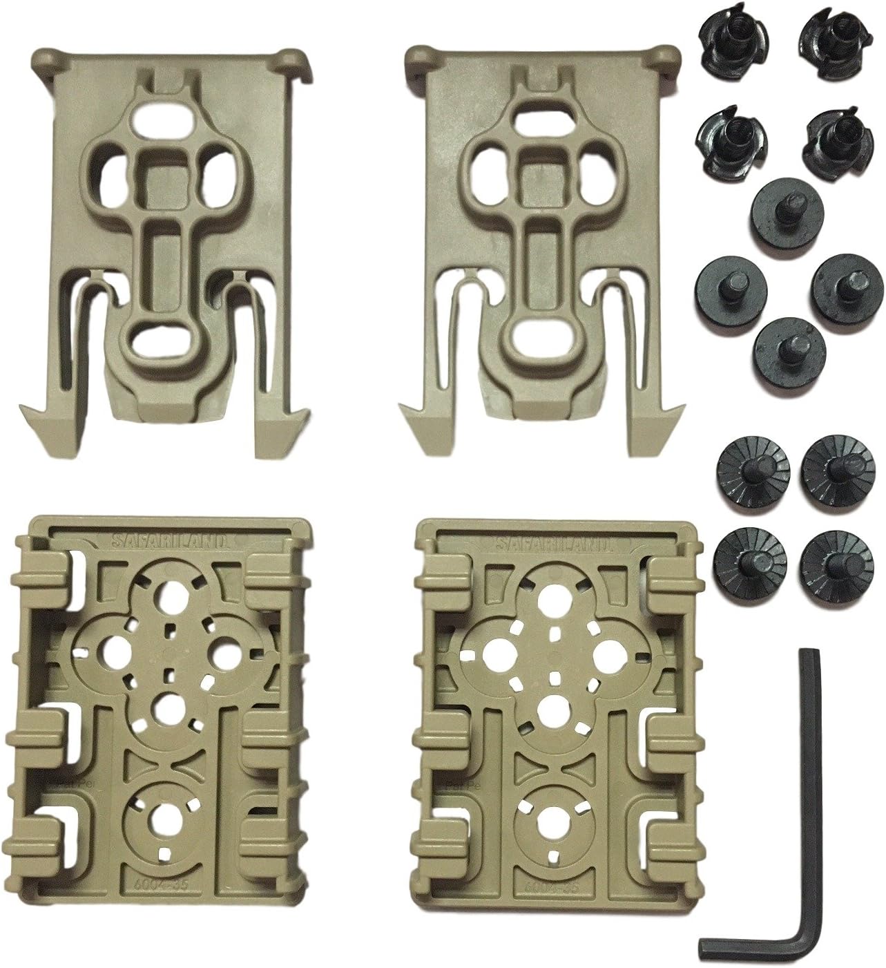 Safariland Bianchi ELS-KIT1-55 Kit1 Equipment Locking Kit, (2) ELS Locking Forks & 2 ELS Receiver Plates, Flat Dark Earth, Single Kit Only