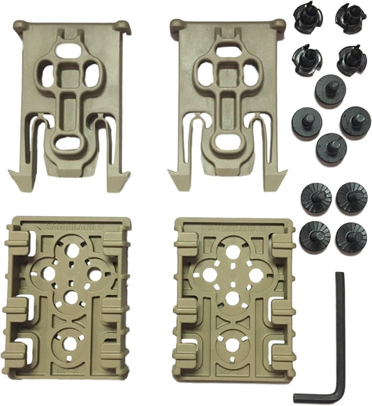 Safariland Bianchi ELS-KIT1-55 Kit1 Equipment Locking Kit, (2) ELS Locking Forks & 2 ELS Receiver Plates, Flat Dark Earth, Single Kit Only