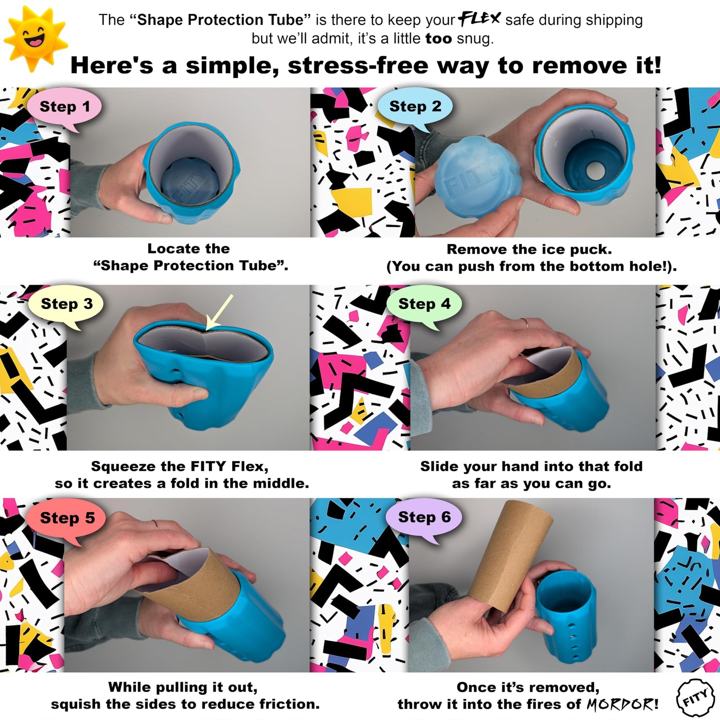 FITY Flex Premium 2-in-1 Can Cooler for 12oz & 16oz Cans – Soft, Lightweight EVA Sleeve – Shoe Charm Compatible, Grippy Feel + Freezable Insert (Sunburst)