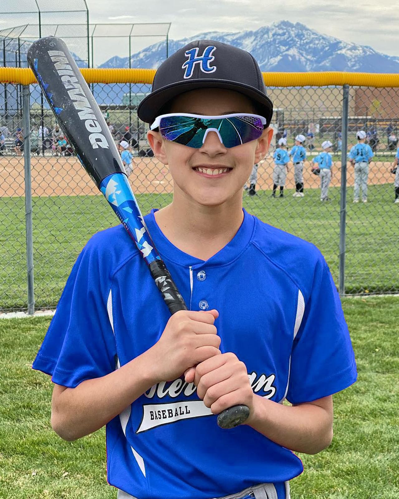 FIMOSON Kids Sunglasses Youth Baseball Sunglasses Polarized Sports Cycling Shades for Boys Girls UV400 Protection