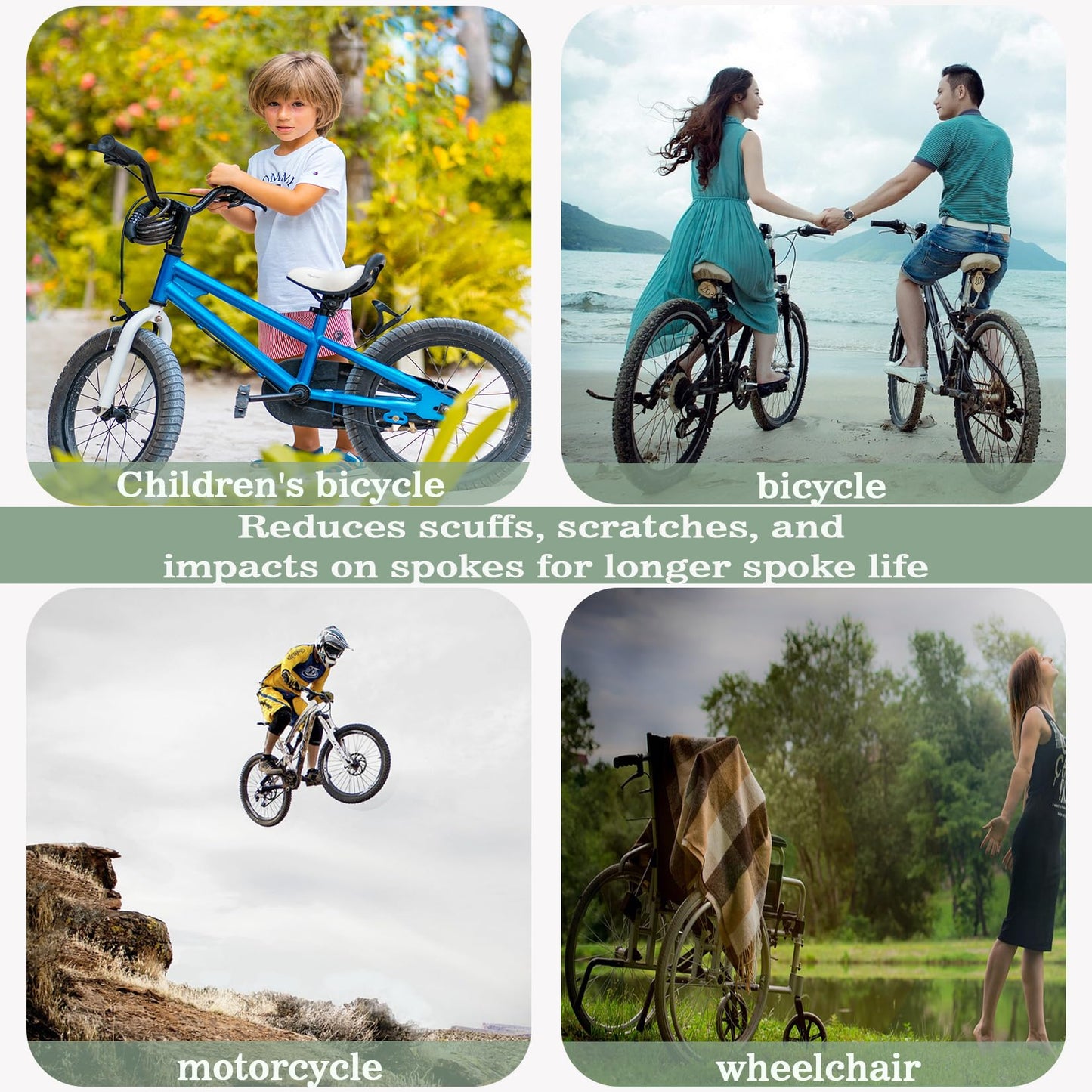 AHSNYLC 84PCS Dirt Bike Spokes Skins - Dirt Bike Wheel Cover, Dirt Bike Spoke Covers,Bicycle Spoke Covers,Spoke Protector for 8-21 Inch Rims for Motorcycle,Wheelchair,Bicycle Decoration