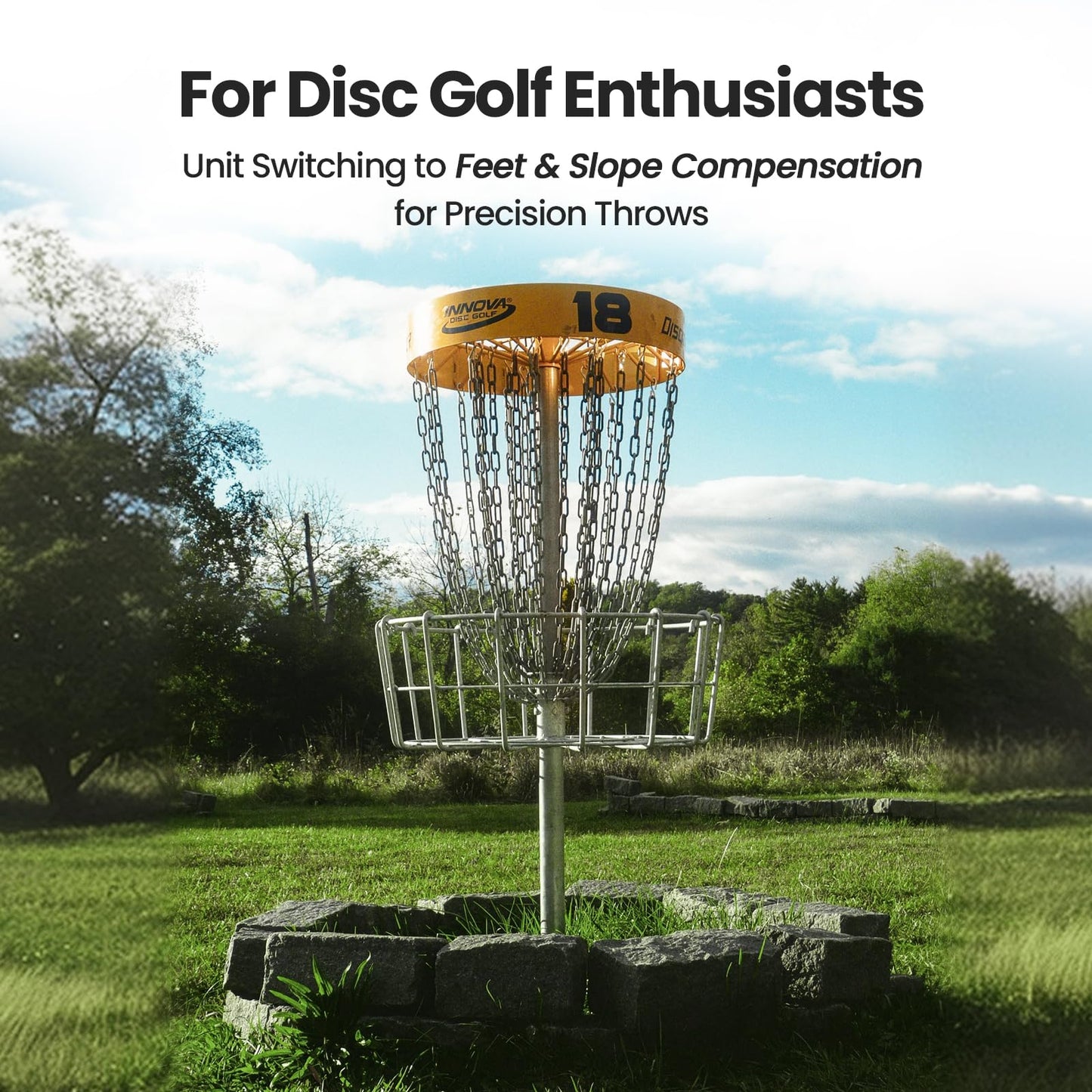 ACPOTEL Golf Rangefinder LCD Display with Slope Golf Rangefinder (Ft/Yd/M) Range Finder Golf Fast Flagpole Lock Vibration | Rechargable 2400 Feet Disc Golf Range Finder (Pro Magnetic)