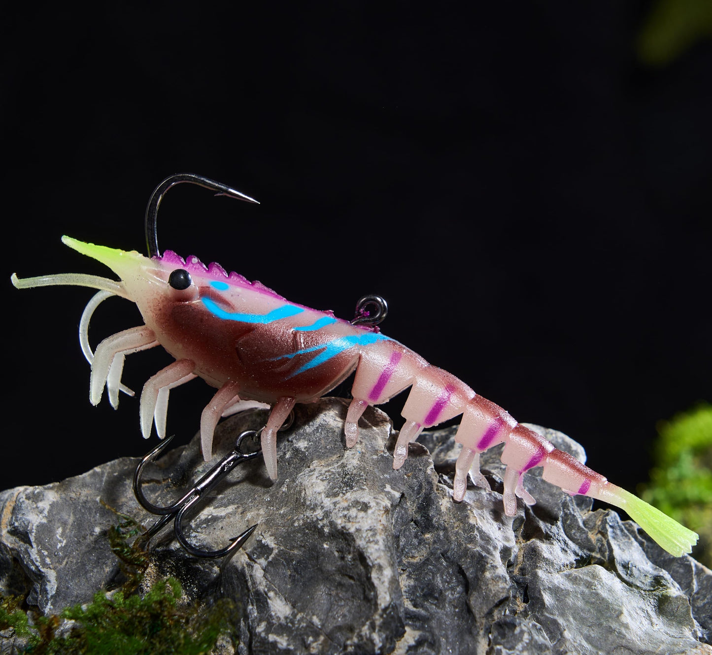 AmazingRose Lifelike Shrimp Crayfish Swimbait, bass Lures,Pre-Rigged Fishing Jigs for Freshwater and Saltwater, Super Durable TPE Fishing Lures,Fishing Bait (4pcs-9.5g)