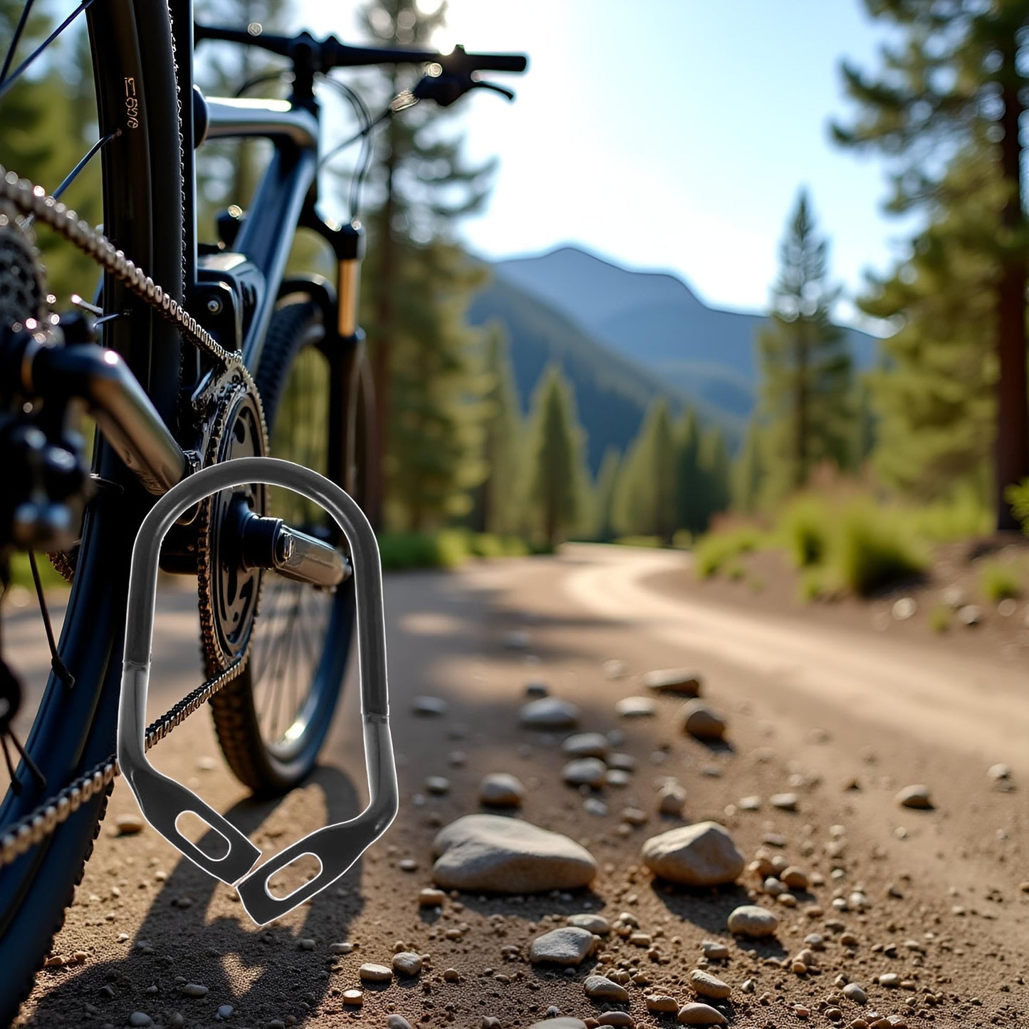 Junfamilee Black Steel Bicycle Rear Derailleur Protector, 150 mm, Clamp-On Mount, Bike Derailleur Hanger, Rear Gear Protector, Chain Stay Guard, Shifters