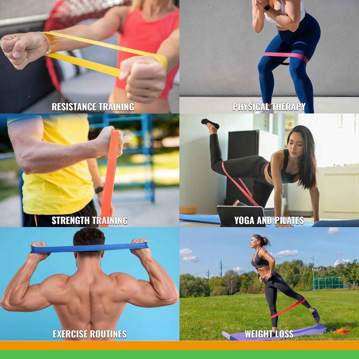SmarterLife Resistance Bands - Latex-Free Exercise Bands for Home Gym & Weight Loss, 5 Extra Wide Booty Bands for Men & Women