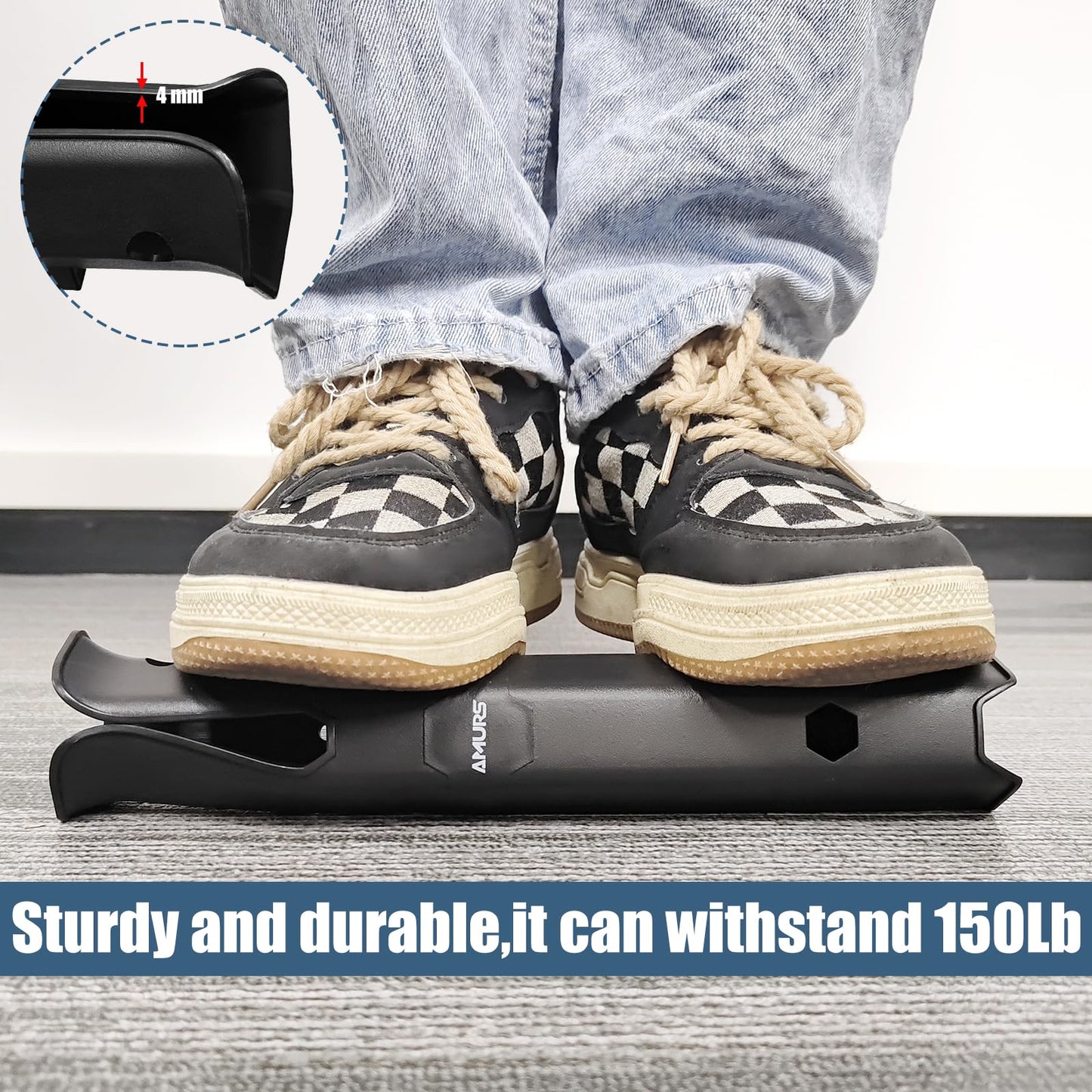 AMURS 6-Tube Fishing Rod Holder, Wall Mounted Rod Holder with 6inch Ball Bungee Cords and Screws for Boat Kayak Cooler Trailer Portable