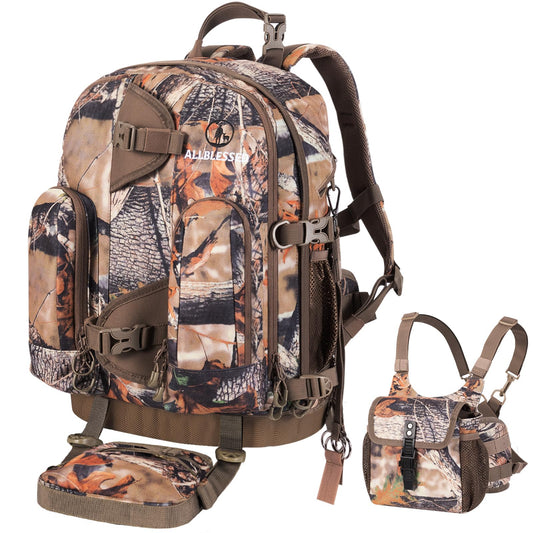 ALLBLESSED Waterproof Hunting Backpack with Binocular Harness Chest Pack for Gun and Bow Holder duck hunting accessories