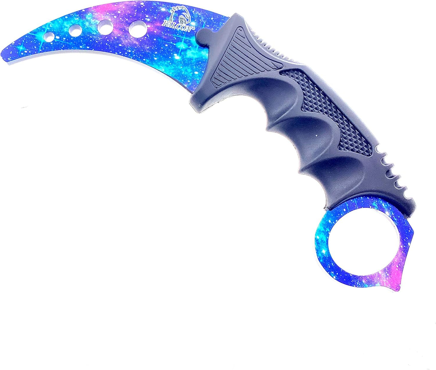 Falcon 7.5" Tactical Fixed Blade Training, No Edge. For Training Purpose Only (Black)