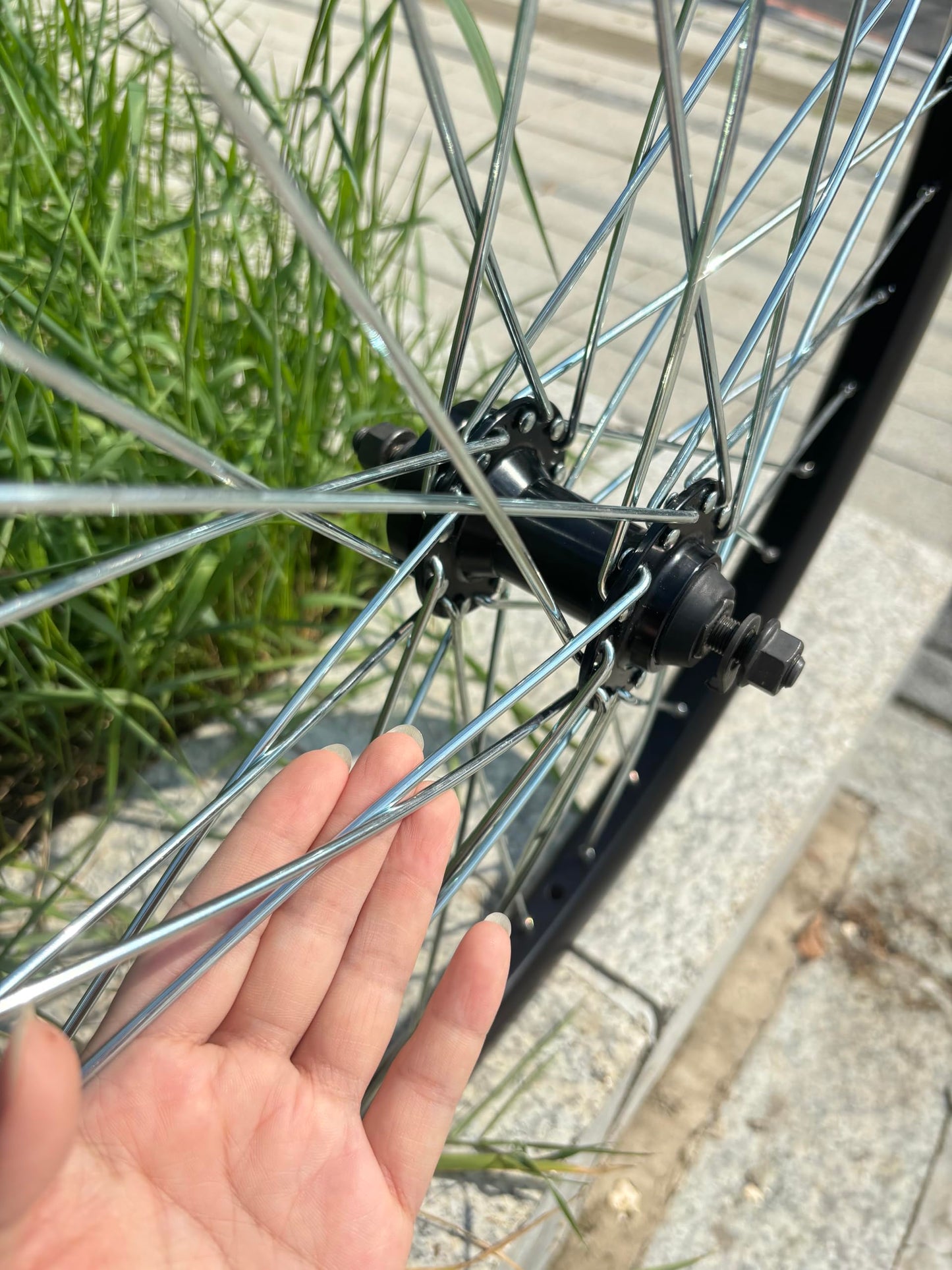 AUTES 26 inch Bicycle Wheel Set Double Wall Aluminum 26" Rim Set,Disc Brake,Front & Rear Heavy Duty Wheelset 10G 36 Spokes for MTB/Road/Cruiser Bikes(Rim Size 22.44")