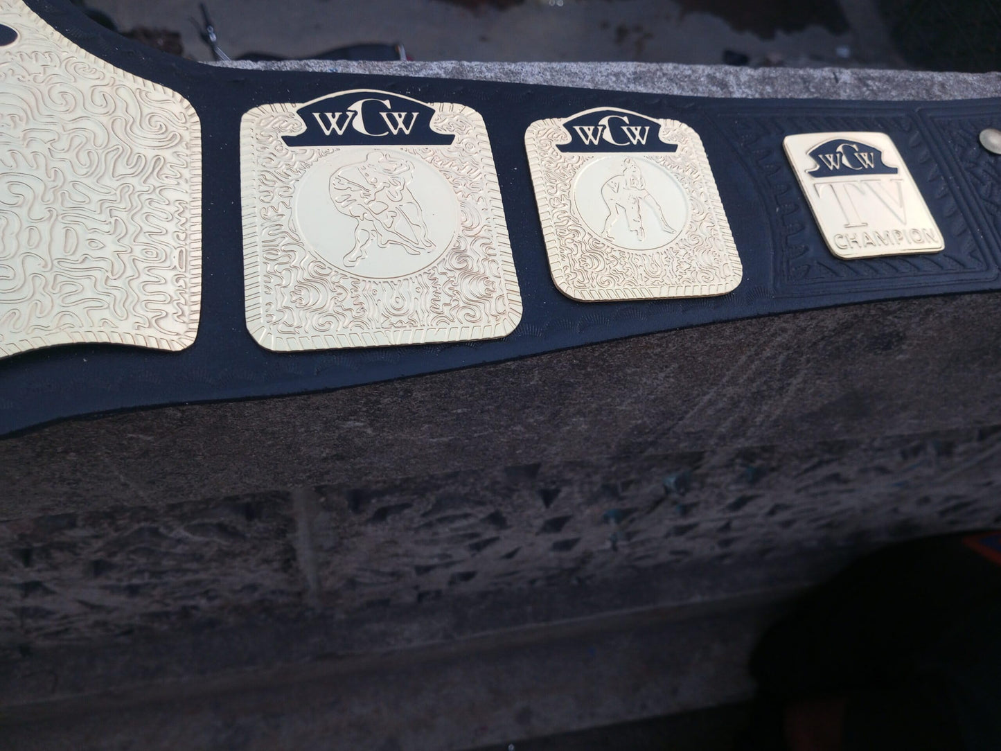 AA Tentaclus Nessa WCW World Television Championship Belt | WCW World Heavyweight Television Wrestling Replica Title Belt 2mm