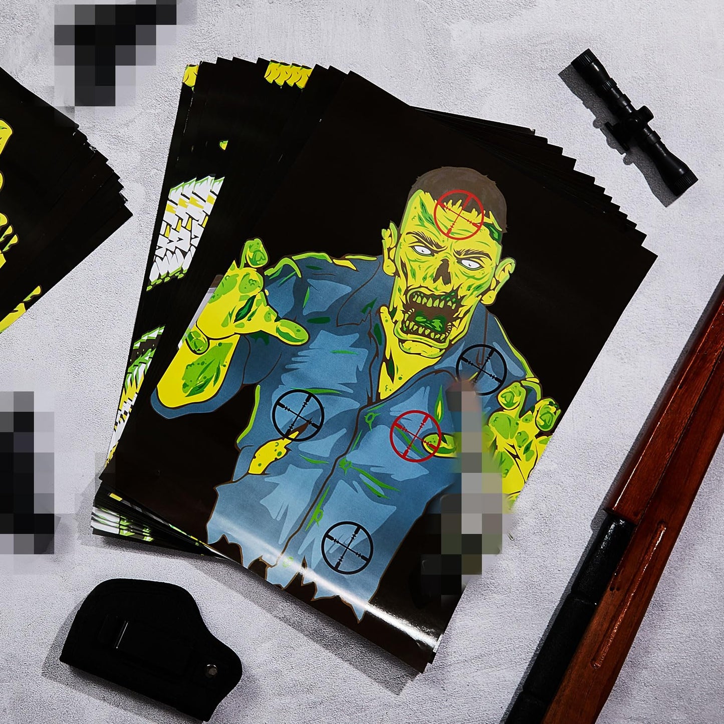 Ireer 25 Pcs Zombie Paper Practice Targets 12 x 18 Inch Zombie Outdoor Practice Targets Gift Indoor, 5 Style