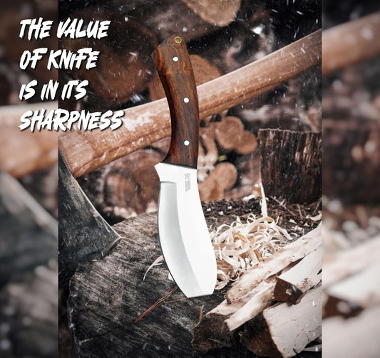 RISING CRAFTS 10 Inch Stainless steel Nessmuk Knife, Handmade Knife, Full Tang Knife, Survival Knife, Hunting Knife, EDC Knife, Fixed Blade Knife With Sheath For Camping, Survival, Bushcrafting.