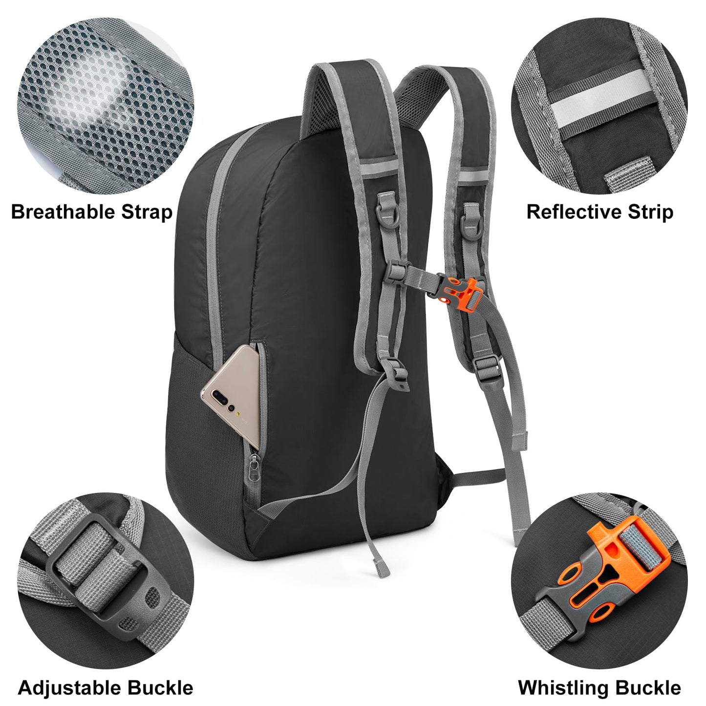 G4Free 20L Lightweight Packable Backpack+24L Lightweight Packable Hiking Backpack