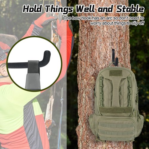 Dyreps Screw in Tree Steps Bow Hooks, 40Pcs Bow Hangers for Hunting, Bow Hooks Bow Hangers for Tree Stand, Archery Bow Tree Stand Accessories Gear Holder for Outdoor Hunting Sports