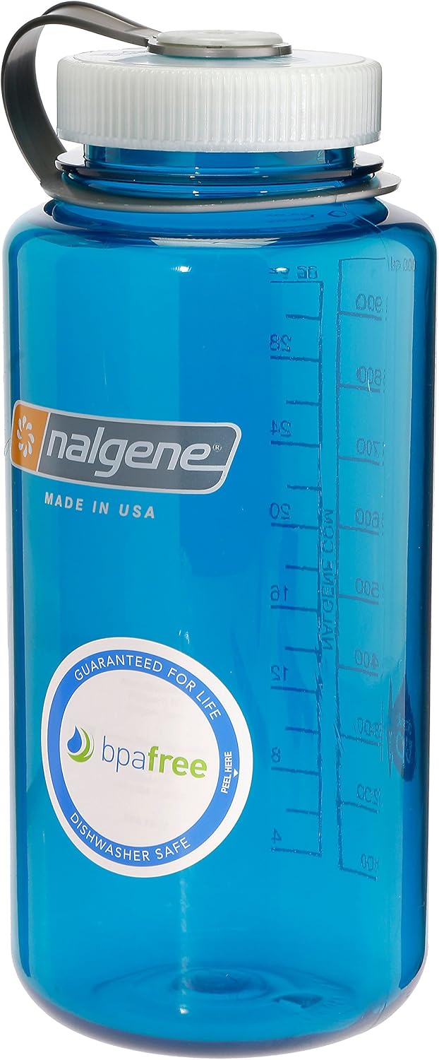 Nalgene Wide Mouth Bottle, 32 oz, Cerulean