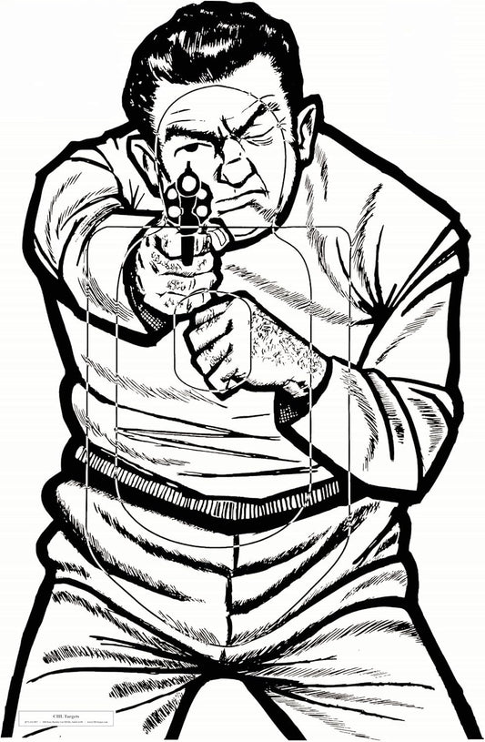 ICE-QT Targets, US Immigration & Customs, Paper Shooting Targets Silhouette,Police Silhouette Target, B-60 Target, Law Enforcement Firearms Qualification, Shooting Range Targets, Pistol Rifle Gun Targets