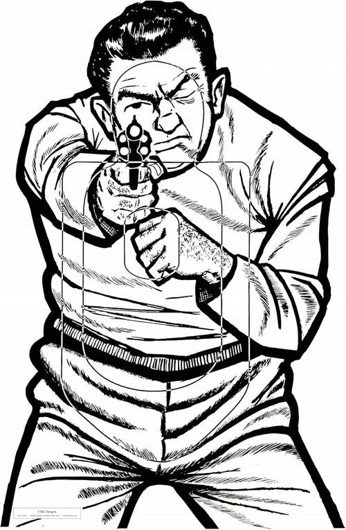 ICE-QT Targets, US Immigration & Customs, Paper Shooting Targets Silhouette,Police Silhouette Target, B-60 Target, Law Enforcement Firearms Qualification, Shooting Range Targets, Pistol Rifle Gun Targets