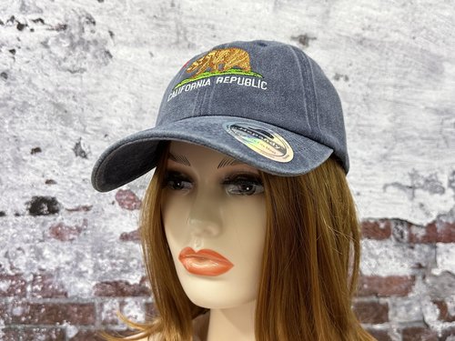 Hepandy California Bear State Flag Baseball Cap for Men Women Girls, Navy Blue Snapback Hat Embroidery Trucker Hats Dad Hat