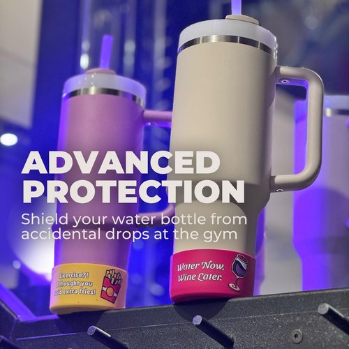 Protective Stanley Cup Silicone Boot - Water Bottle Bottom Accessories for Quencher Tumbler 30oz & 40oz, Iceflow 20oz & 30oz, Owala, Yeti, Hydroflask