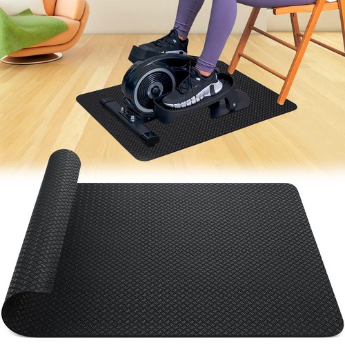 TOBWOLF Upgraded Double-Sided Non-Slip Workout Mat for Under Desk Elliptical, Exercise Mat for Ellipse Leg Exerciser as Seen on TV, Anti-Slip Mat Suitable for Leg Exerciser While Sitting for Seniors