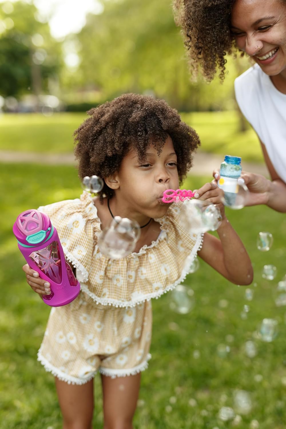ZULU Torque 16oz Plastic Kids Water Bottle with Silicone Sleeve and Leak-Proof Locking Flip Lid