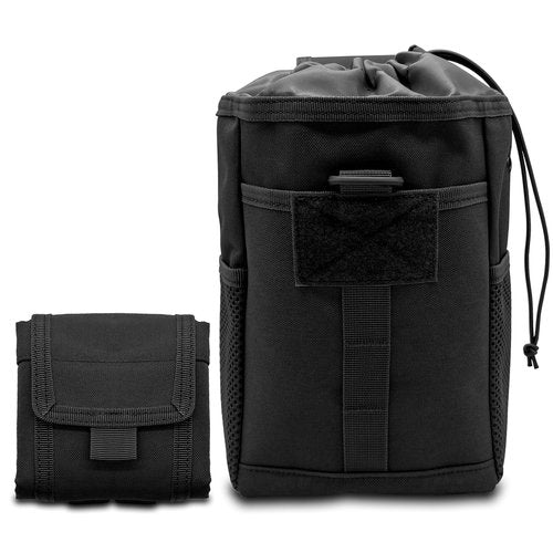 Tanzueji Molle Dump Pouch | Roll-Up Drawstring Magazine Utility Pouch | Folding Dump Bag | Military Utility Belt Ammo Pouch