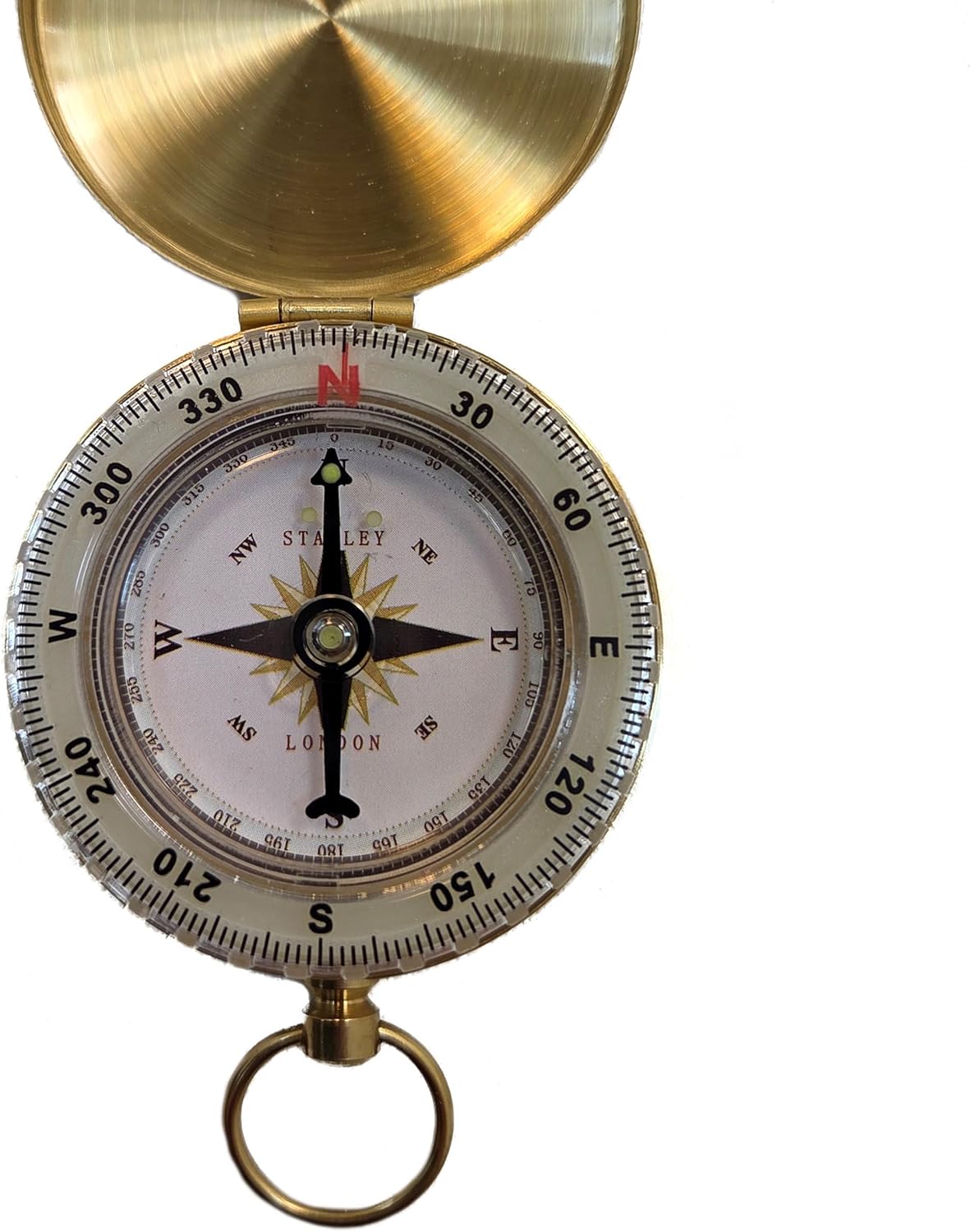 Glow in The Dark Brass Pocket Compass – Waterproof Navigation Tool for Camping, Hiking, Backpacking, Orienteering, Hunting, Survival Gear, Outdoor Safety & Adventure Gift