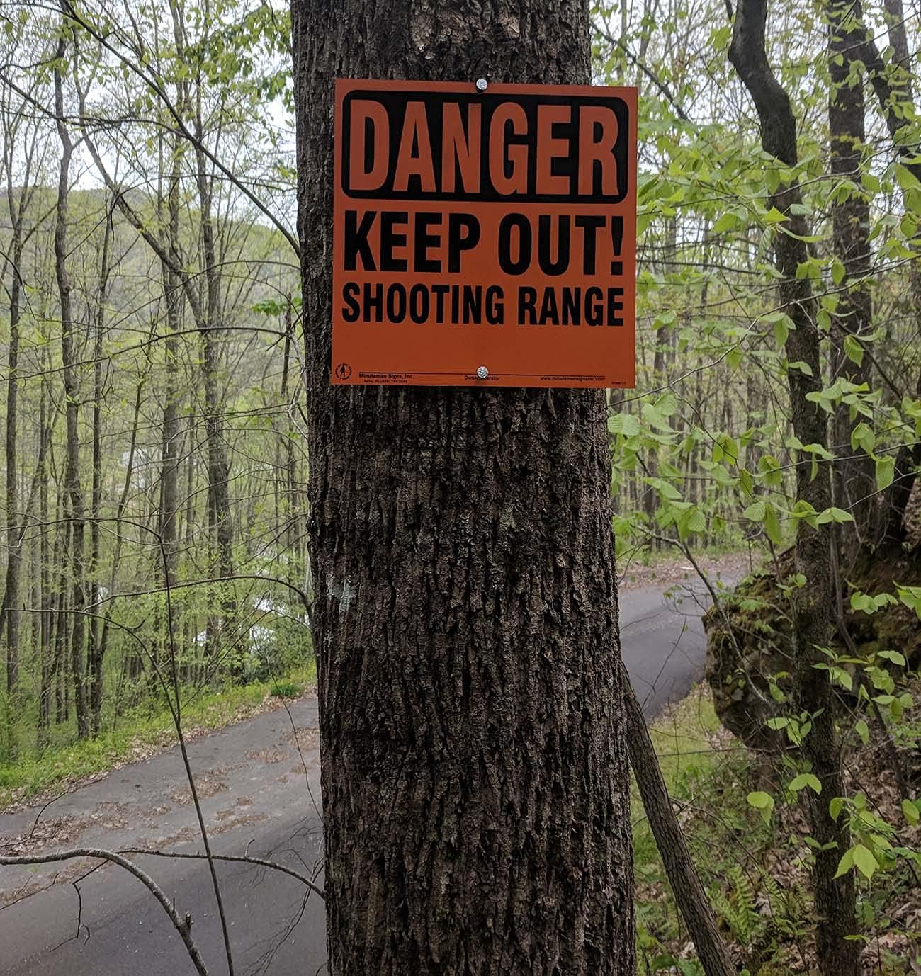 Minuteman Signs | Aluminum Danger Keep Out Shooting Range Sign 4 pack (Orange)