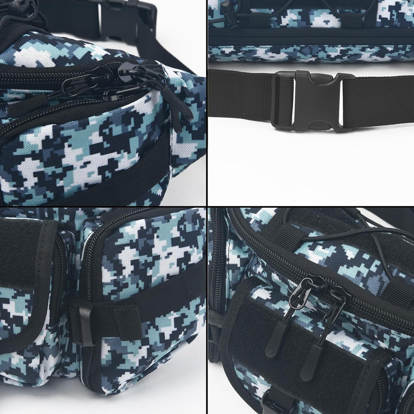 ArcEnCiel Tactical Fanny Pack for Men Waist Bag Hip Belt Outdoor Hiking Fishing Bumbag with Patch