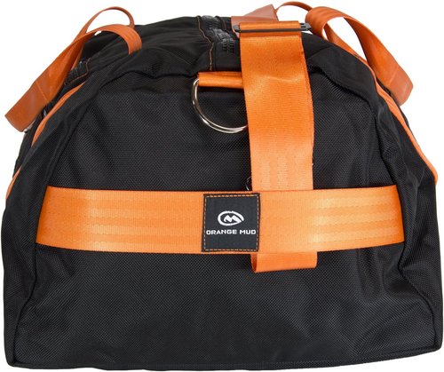 Black Modular Gym Bag with Orange Straps | Versatile Fitness Tote for Active Lifestyle
