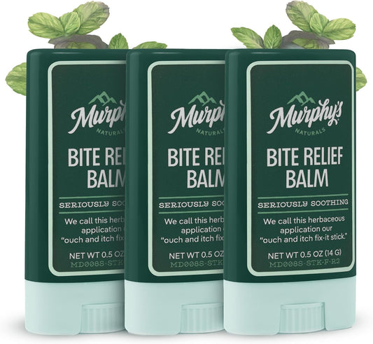 Murphy’s Naturals Insect Bite Relief Balm, Travel-Friendly, Soothes Bug Bites with Plant-Based Oil, Fast-Acting, Easy Application, 0.75oz